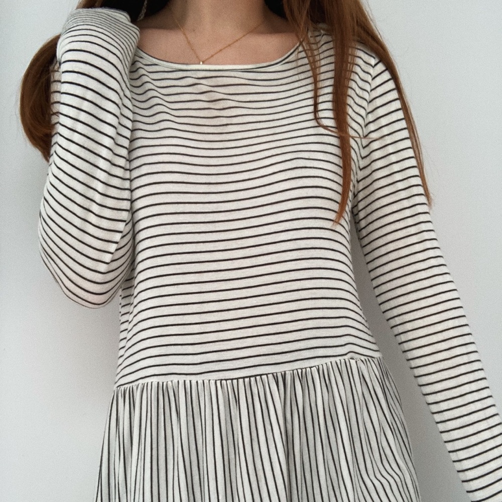Striped Peplum Top